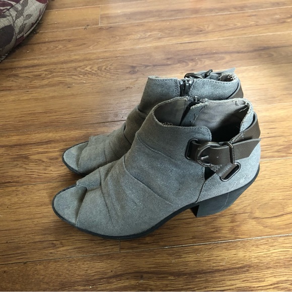 Blowfish Canvas Peep Toe Booties - Picture 5 of 8